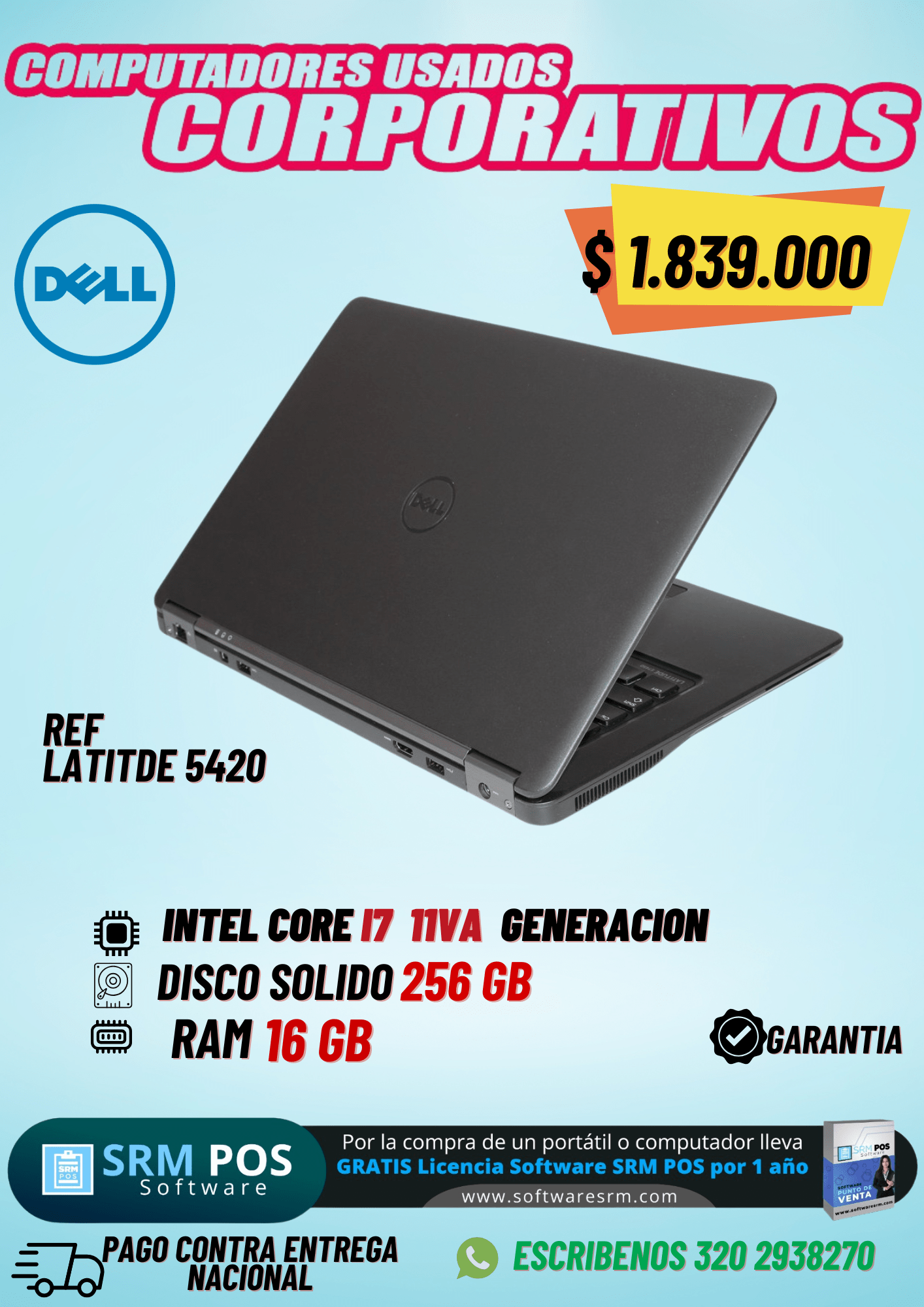 Dell 5420 Intel Core I7 11va